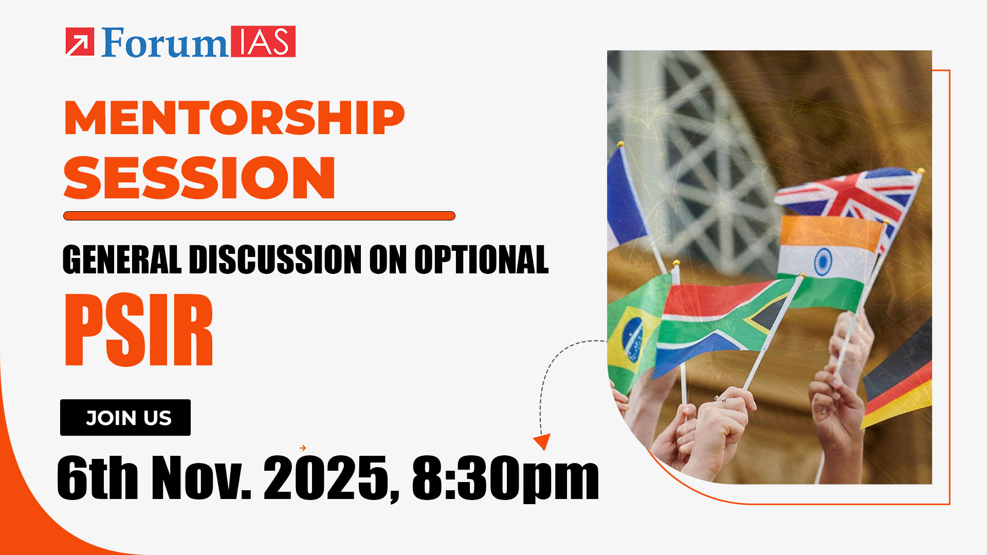 Mentorship Session on General Discussion on Optional PSIR |  6th November 2025 at 08:30pm