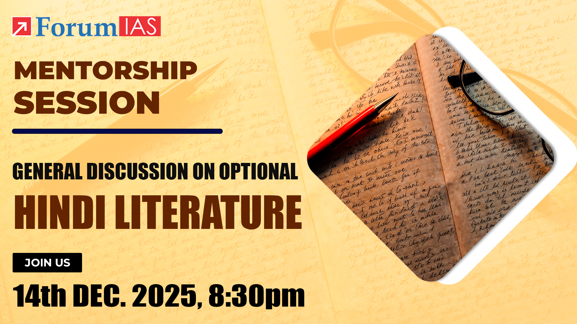 Mentorship Session on General Discussion on Optional Hindi Literature 