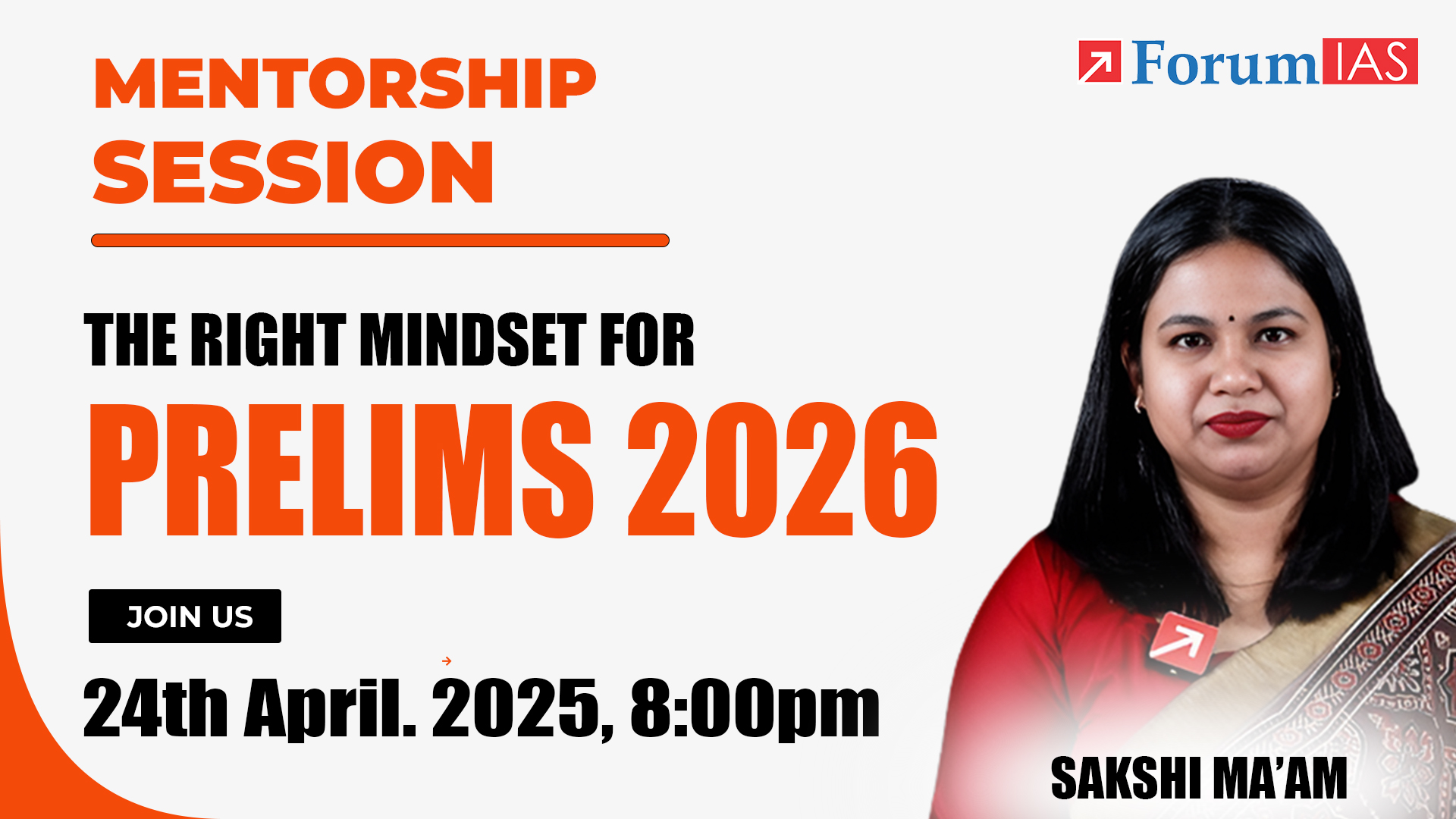 Mentorship session on the right mindset for Prelims 2026