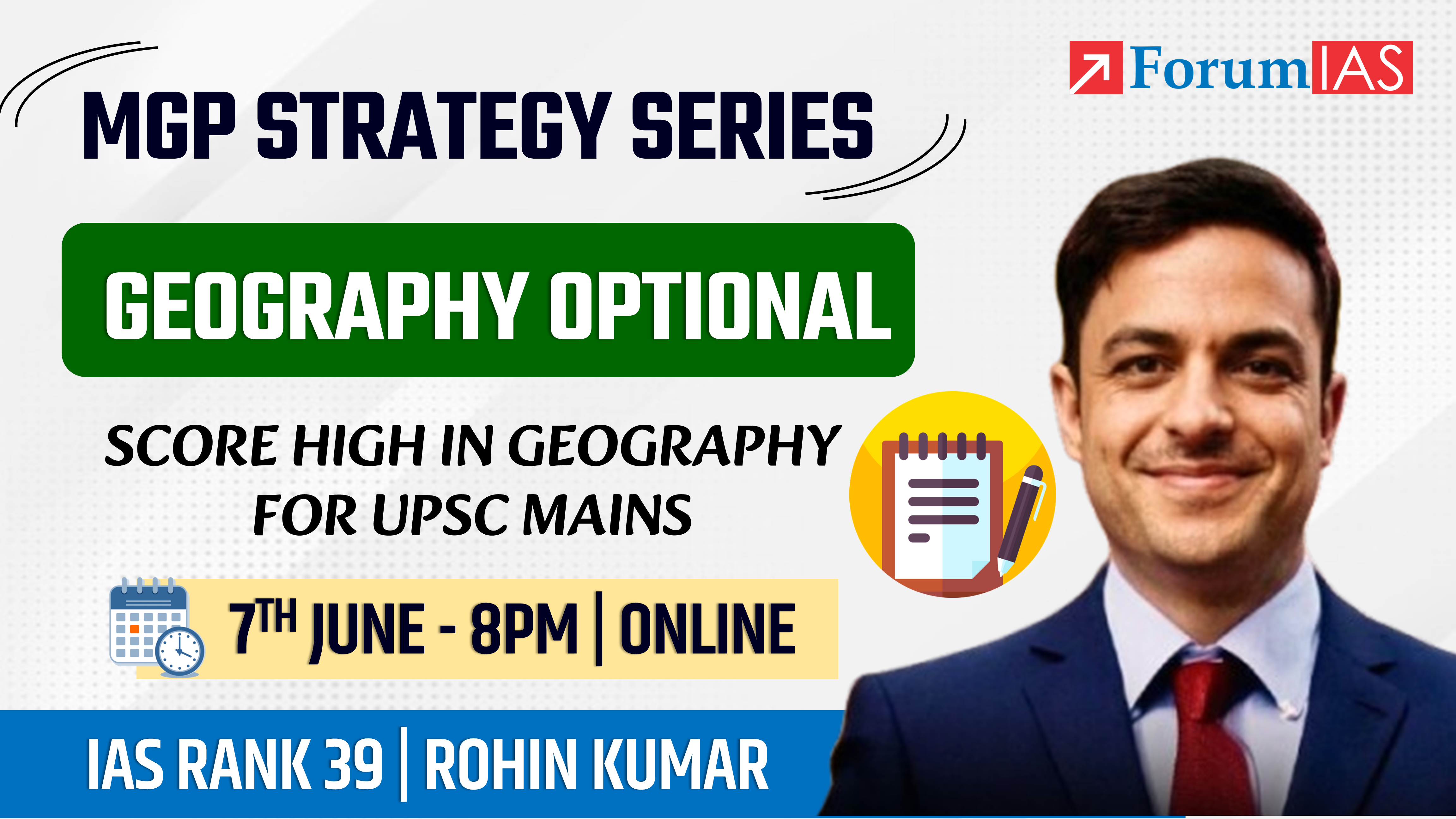 Geography Optional Strategy Session with AIR 39 Rohin Kumar