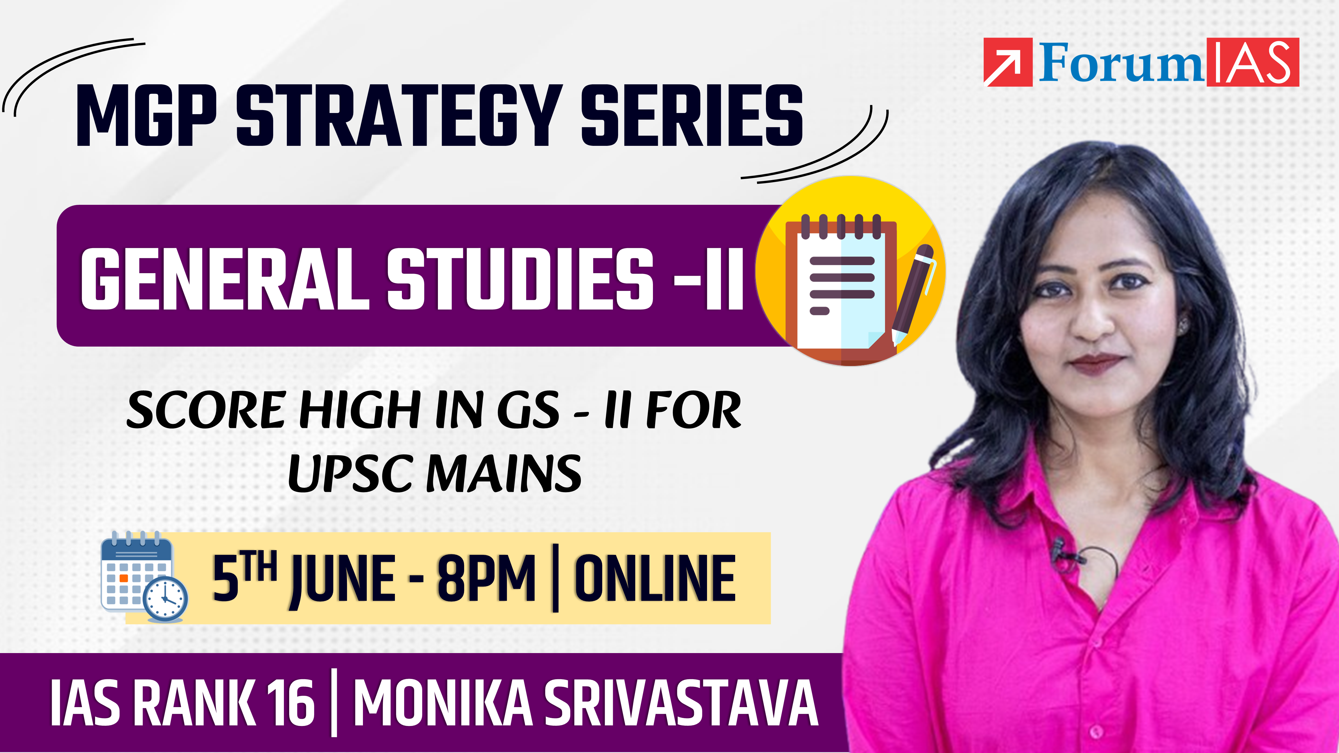 MGP Strategy Series | GS Paper 2 Strategy Session with AIR 16 Monika Srivastava
