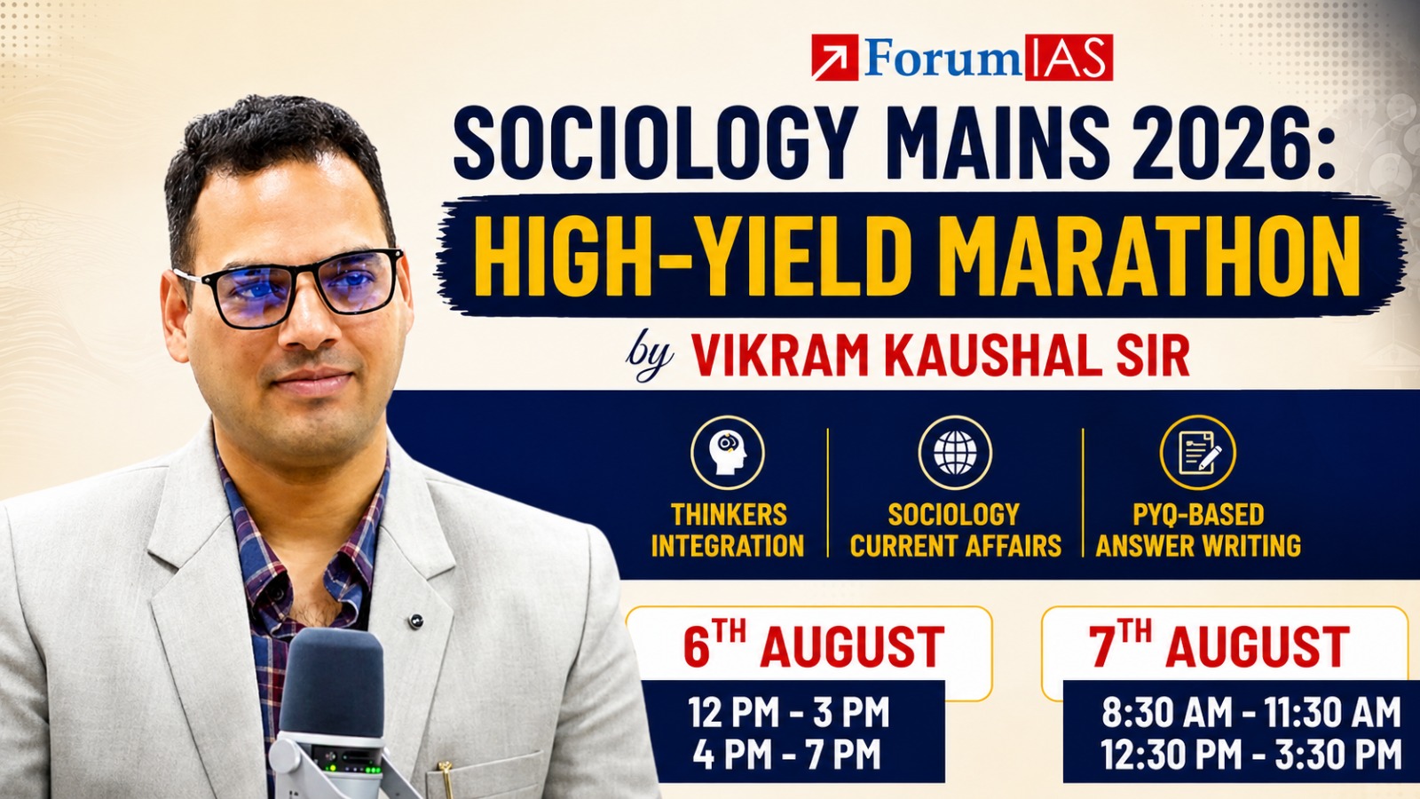 Sociology Mains 2026 | Marathon by Vikram Kaushal Sir